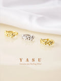Yasu 925 Silver Plum Blossom Round Earrings Hip Hop Party Jewelry