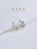 Yasu 925 Silver Branch Hoop Earrings For Women 14K Leaf Jewelry