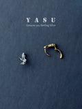 Yasu 925 Silver Branch Hoop Earrings For Women 14K Leaf Jewelry