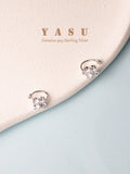 Yasu 925 Sterling Silver Crystal Ear Bone Clip Earrings For Women