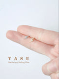 Yasu 925 Silver Diamond Lightning Stud Earrings For Girls Student