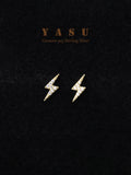 Yasu 925 Silver Diamond Lightning Stud Earrings For Girls Student