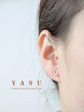 Yasu 925 Silver Diamond Lightning Stud Earrings For Girls Student
