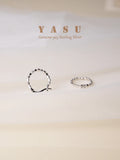Yasu 925 Sterling Silver Wide Hoop Earrings Punk Minimalism