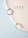 Yasu 925 Sterling Silver Wide Hoop Earrings Punk Minimalism