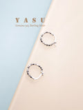 Yasu 925 Sterling Silver Wide Hoop Earrings Punk Minimalism