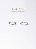 Yasu 925 Sterling Silver Wide Hoop Earrings Punk Minimalism