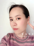 Yasu 925 Silver Sapphire Earrings Moonship Studs Sparkling Wedding Jewelry