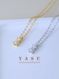 Yasu 925 Silver Rectangle Pendant Necklace for Women