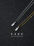 Yasu 925 Silver Rectangle Pendant Necklace for Women