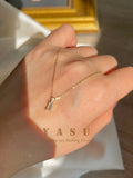 Yasu 925 Silver Rectangle Pendant Necklace for Women