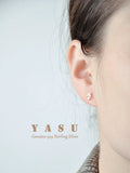 Yasu 925 Silver Star Stud Earrings Zirconia Party Jewelry