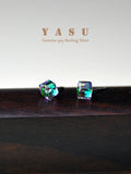 Yasu Colorful Crystal Stud Earrings For Women