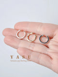 Yasu 1PC Tiny Clip On Earrings Sterling Silver 925 For Women