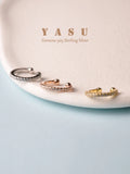Yasu 1PC Tiny Clip On Earrings Sterling Silver 925 For Women