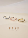 Yasu 1PC Tiny Clip On Earrings Sterling Silver 925 For Women