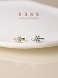 Yasu 925 Silver Flower Ear Cuffs Wedding Party Fine Jewelry