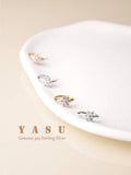 Yasu 925 Silver Flower Ear Cuffs Wedding Party Fine Jewelry