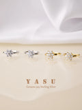 Yasu 925 Silver Flower Ear Cuffs Wedding Party Fine Jewelry