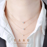 Yasu 925 Sterling Silver Diamond Pendant Necklace