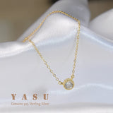 Yasu 925 Sterling Silver Diamond Pendant Necklace