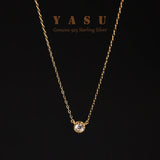 Yasu 925 Sterling Silver Diamond Pendant Necklace