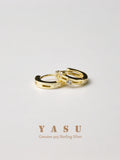 Yasu Sterling Silver Crystal Mini Round Earrings Classic Goddess Jewelry