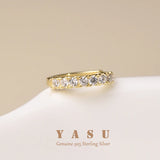 Yasu French Pav Crystal 925 Sterling Silver Hoops Earrings Plating 18k