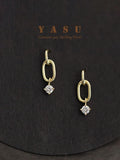 Yasu 925 Silver 18k Plated Geometric Drop Earrings