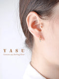 Yasu 925 Silver 18k Plated Geometric Drop Earrings