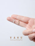 Yasu 925 Silver 18k Plated Geometric Drop Earrings