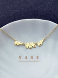 Yasu 925 Silver Anklets for Women 14k Plating Elephant Foot Chain