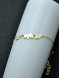Yasu 925 Silver Anklets for Women 14k Plating Elephant Foot Chain