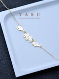 Yasu 925 Silver Anklets for Women 14k Plating Elephant Foot Chain