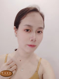 Yasu 925 Silver Butterfly Necklace Pendant Women Sparkling Clavicle Chain