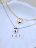 Yasu 925 Silver Coffee Bean Pendant Women Necklace Clavicle Chain Fine Jewelry