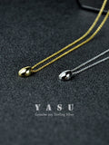 Yasu 925 Silver Coffee Bean Pendant Women Necklace Clavicle Chain Fine Jewelry