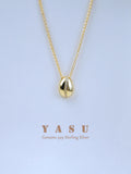 Yasu 925 Silver Coffee Bean Pendant Women Necklace Clavicle Chain Fine Jewelry