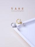 Yasu 925 Silver Diamond Drop Earrings Dainty Minimalist Women's Jewelry
