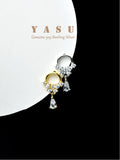 Yasu 925 Silver Diamond Drop Earrings Dainty Minimalist Women's Jewelry