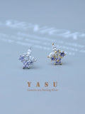 Yasu 925 Silver Lavender Zirconia Butterfly Stud Earrings