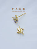 Yasu 925 Silver Lavender Zirconia Butterfly Stud Earrings