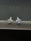 Yasu 925 Silver Lavender Zirconia Butterfly Stud Earrings