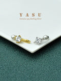 Yasu 925 Silver Freshwater Pearl Hoop Earrings Diamond Hoops Wedding Jewelry