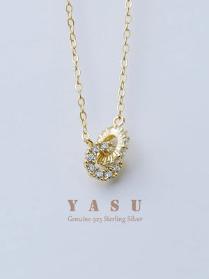 Yasu 925 Silver Double Circles Bracelet Women Ring Chain Hand Jewelry