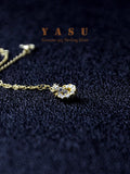 Yasu 925 Silver Double Circles Bracelet Women Ring Chain Hand Jewelry