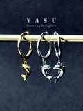 Yasu 925 Sterling Silver Small Hoops Sweet Dolphin Earrings
