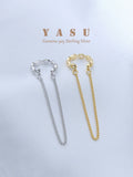 Yasu 925 Sterling Silver Long Chain Tassel Earrings for Women