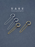 Yasu 925 Sterling Silver Long Chain Tassel Earrings for Women