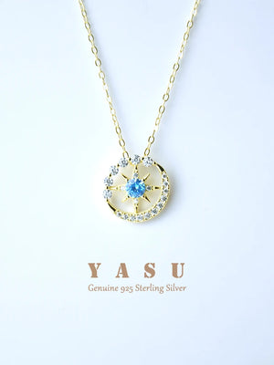 Yasu 925 Silver Necklace Six-pointed Star Pendant For Women